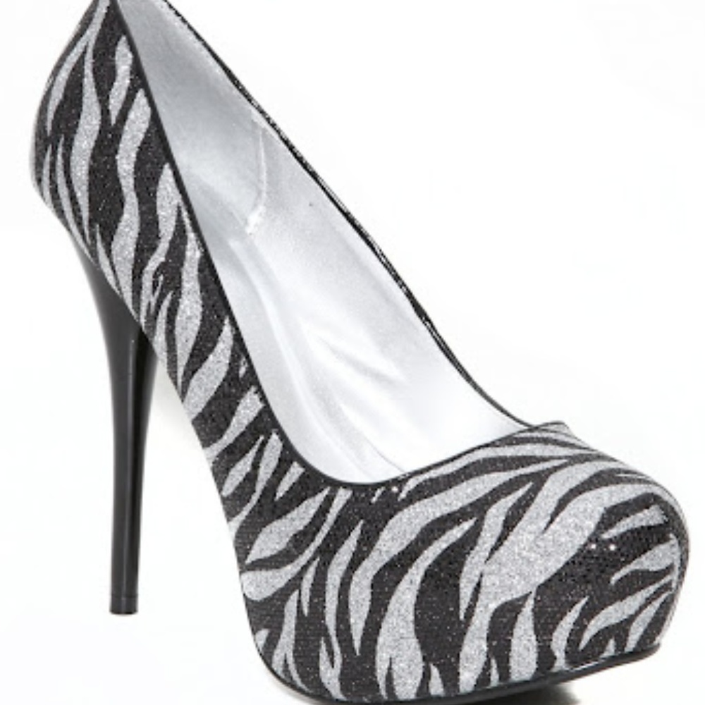 Sparkly Zebra Pumps